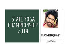 CSE student wins prize in State Yoga Championship 2019