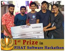 First prize in FISAT Software Hackathon